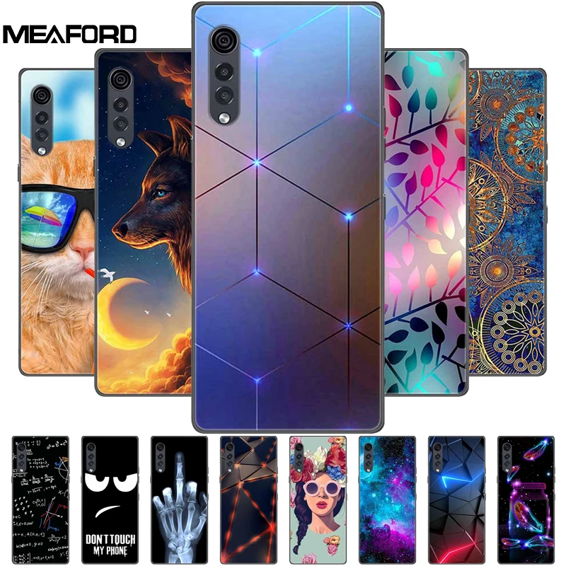 Per Lg Velvet Case 2Pro Fashion Soft Tpu Silicone Cartoon Cat Phone Cover Per Lg Velvet 5G Back Cases Funda Bumper Protect Coque