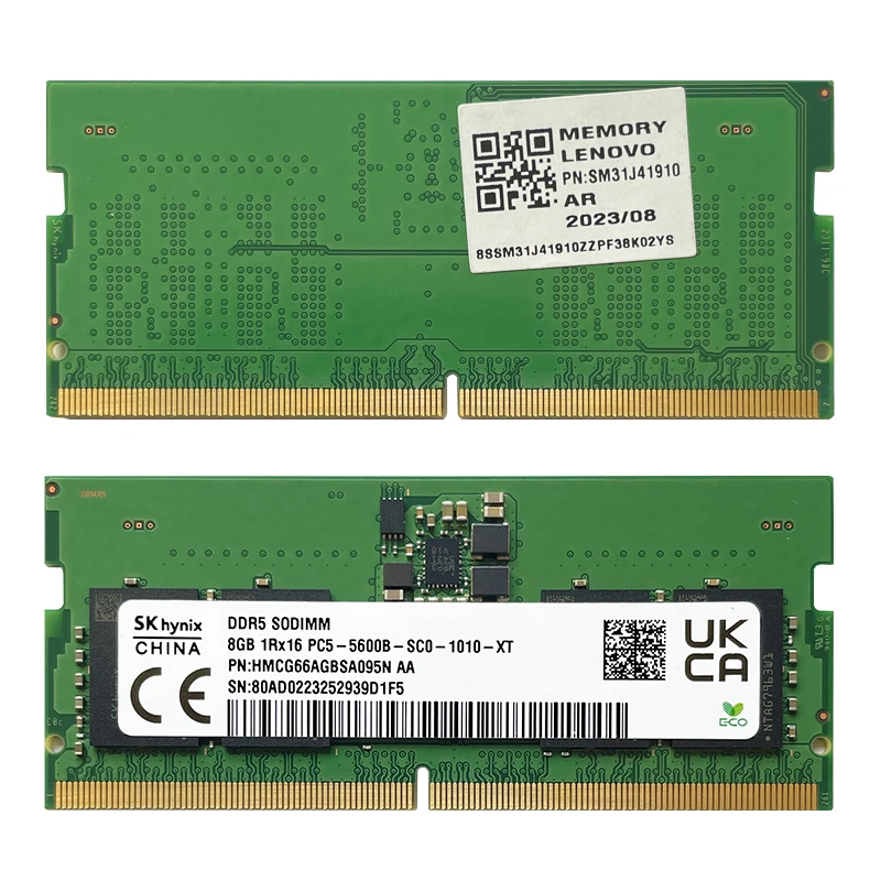 SK Hynix DDR5 SODIMM RAM voor Laptop 8 GB/16 GB/32 GB PC5 1RX8