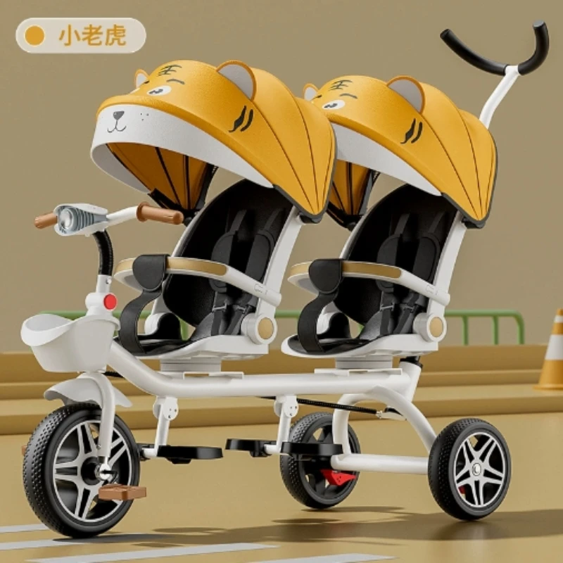 Jumeaux Pliable Tricycle Double Pour Jumeaux LUCHEN-TB004 Jumeaux