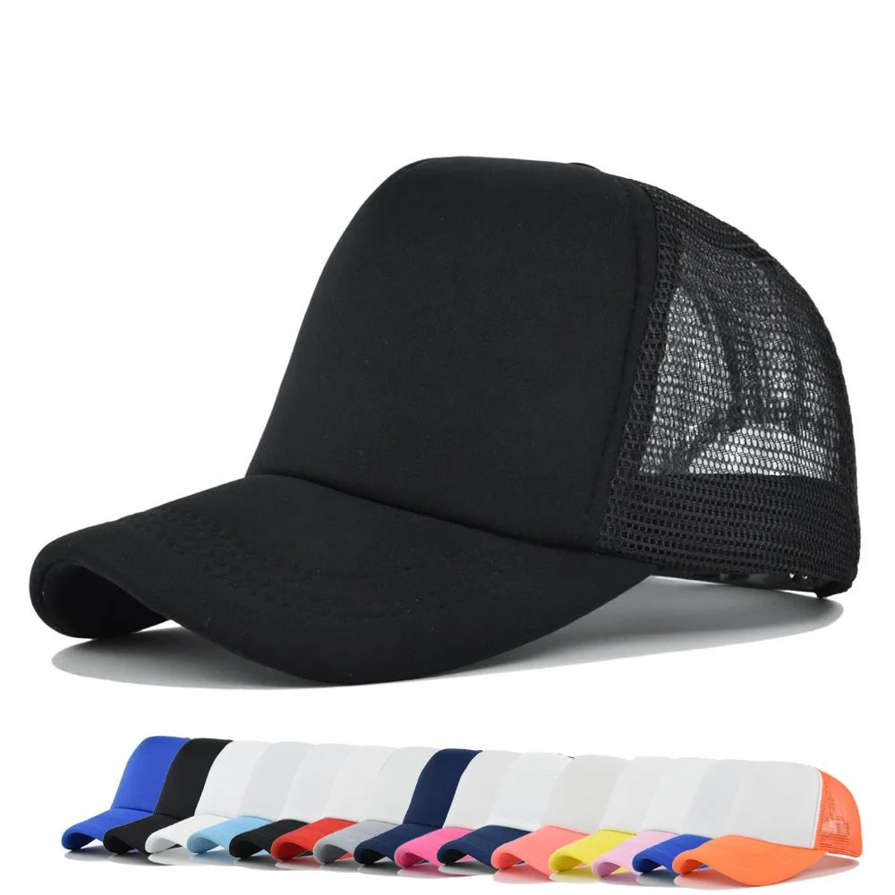 15 Colors Mesh Baseball Cap Adjustable Snapback Hats For Women Men Hip Hop Trucker Cap 3