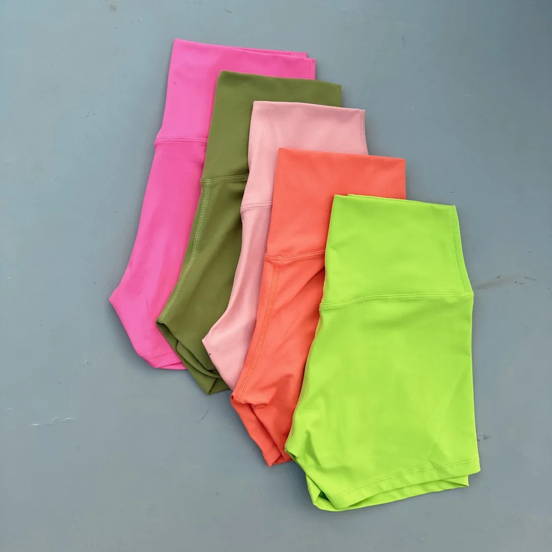 Solid Color tight Women Fitness Sport Short High Waist Yoga Short Legging Squatting Proof Comprehensive Training Jog AthletiC 2