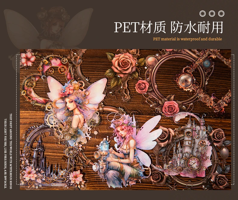 20 pcs/lot Kawaii Stationery PET Sticker Pack Witch DIY Decorative Collage Junk Journal Materials Supplies Scrapbooking Label