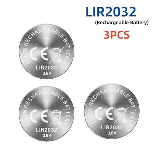 1-10PCS LIR2032 Button Battery 2032 3.6V Rechargeable Battery Lithium Cell Coin Batteries for Car Keys with charge - Image 4