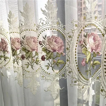 Luxury Peony Sheer Curtain 1