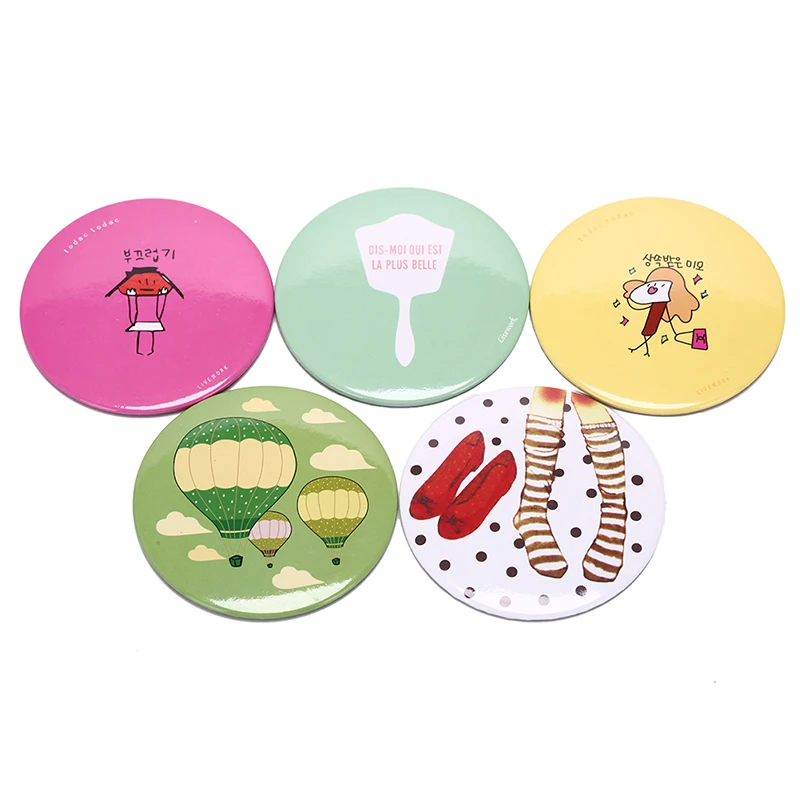 

CX298 Fashion cute mini cartoon small round mirror portable makeup glass mirror creative round portable princess makeup mirror