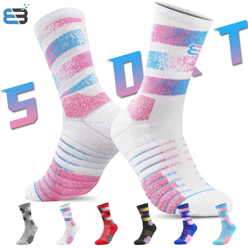 

Practical professional basketball socks Summer breathable mid-tube high-top elite men's and women's long-tube thickened towel