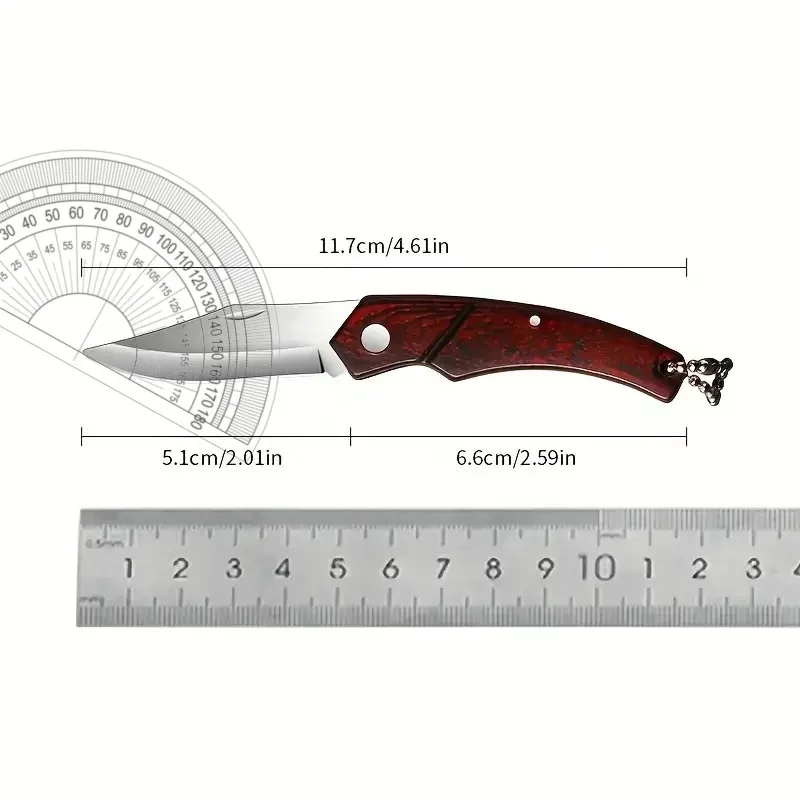 Description Picture 6 of itemMultiple Mini Folding Knives, Multifunctional Pocket Knives with Wooden Handles, Fruit Knives, Outdoor Knives TB9195