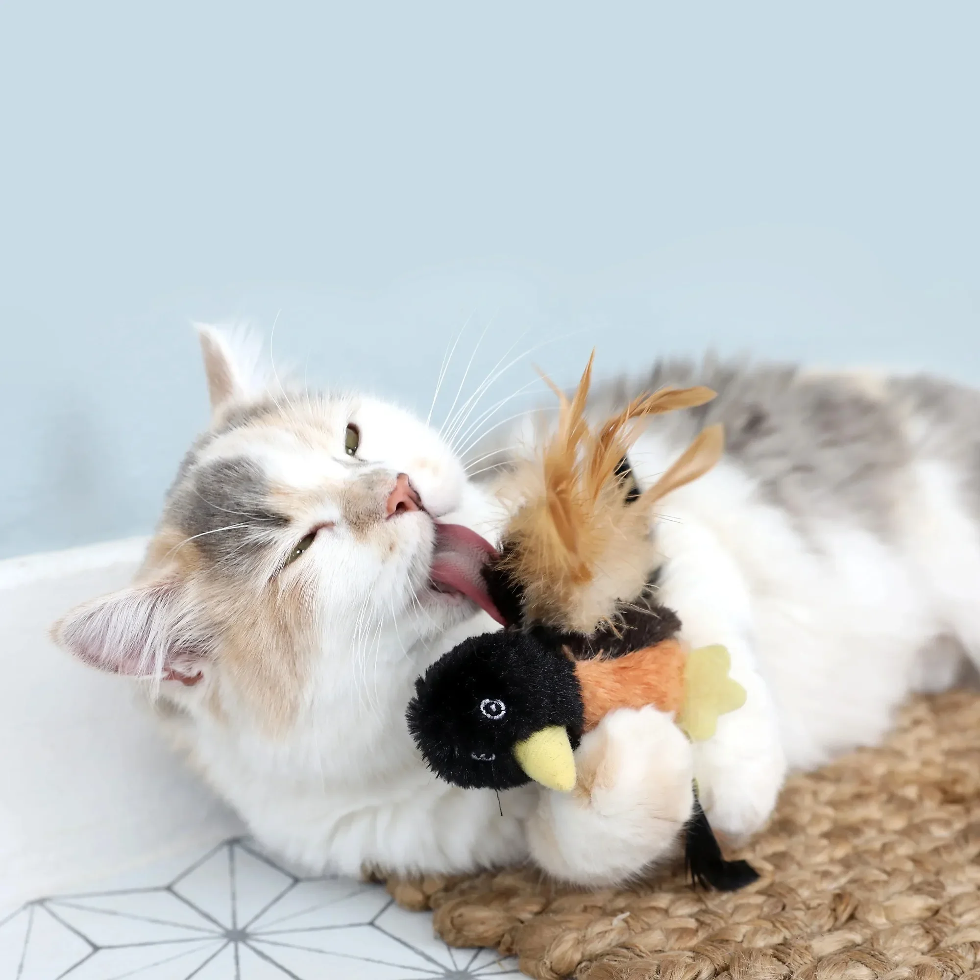 Vibrant Life Rockin' Robin Catnip Filled Plush Bird Cat Toy, Multi-Color, Realistic Bird Sounds