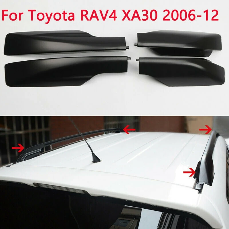 ルーフラックレールエンドキャップ Compatible With For RAV4 XA30 2006-2012 ブラック ルーフラ 4ピース/セット ブラックルーフレールエンドキャップ保護カバートヨタRAV4 XA30 2006-2012自動車部品 - AliExpress ルーフレールラッ 用 RAV4 XA40 2013-2018 カーアクセサリー シェルキャップ ルーフラックレールカバー 4個/セッ