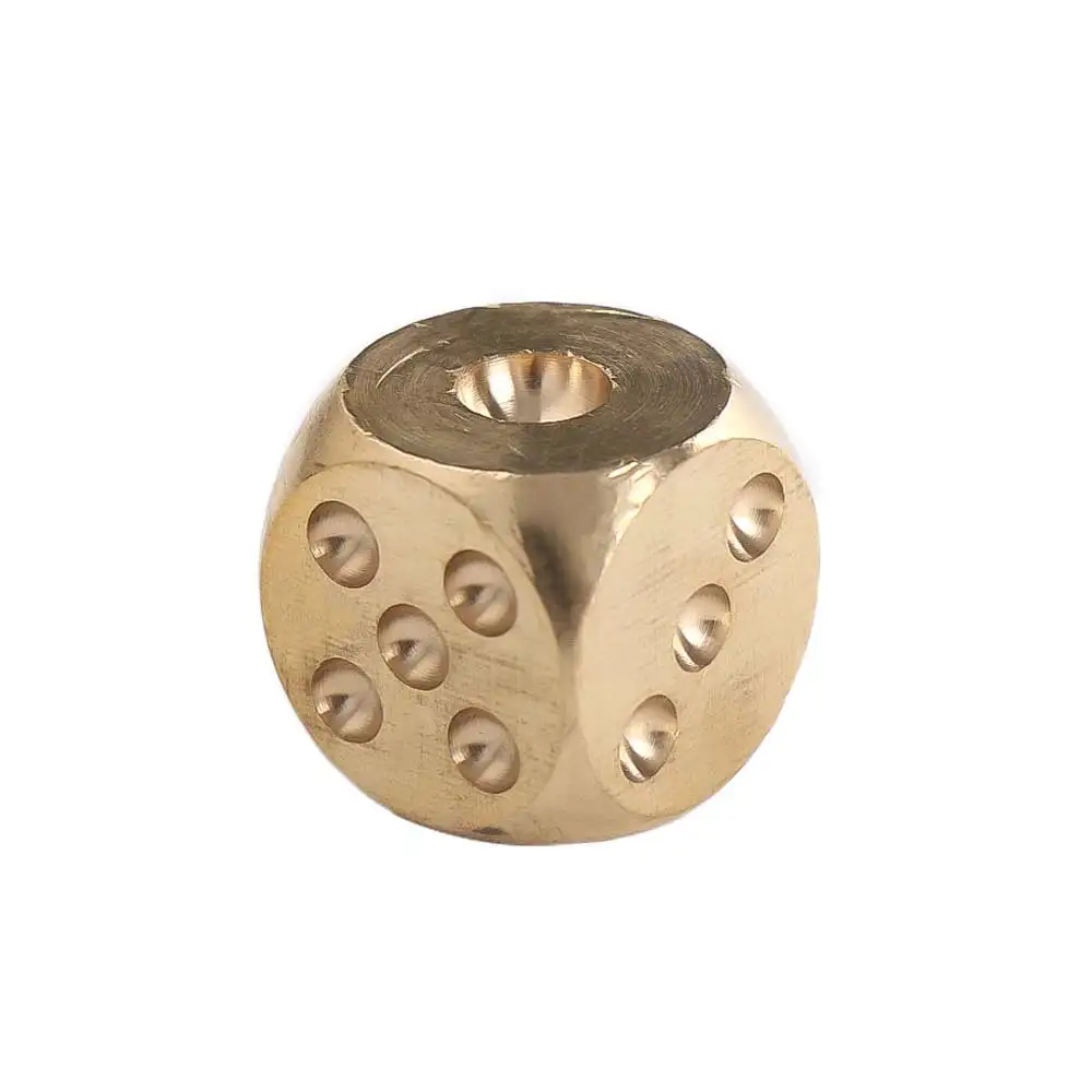 Metal Dice 5pcs Solid Brass 6-Sided Game Dice 15mm