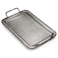 European Retro Square Iron Plate with Handles Metal Vintage Bread Tray Home Decoration Garden Restaurant Table Photographing 2