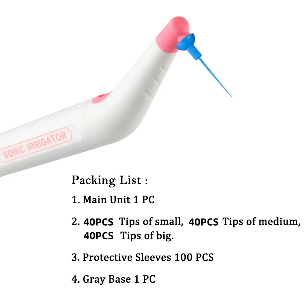 120 PCS Tips Dental Basic Oral LED Sonic Irrigator For Root Canal Treament Wireless Dentist Vibration Endo Cleaning Instrument dental equipment