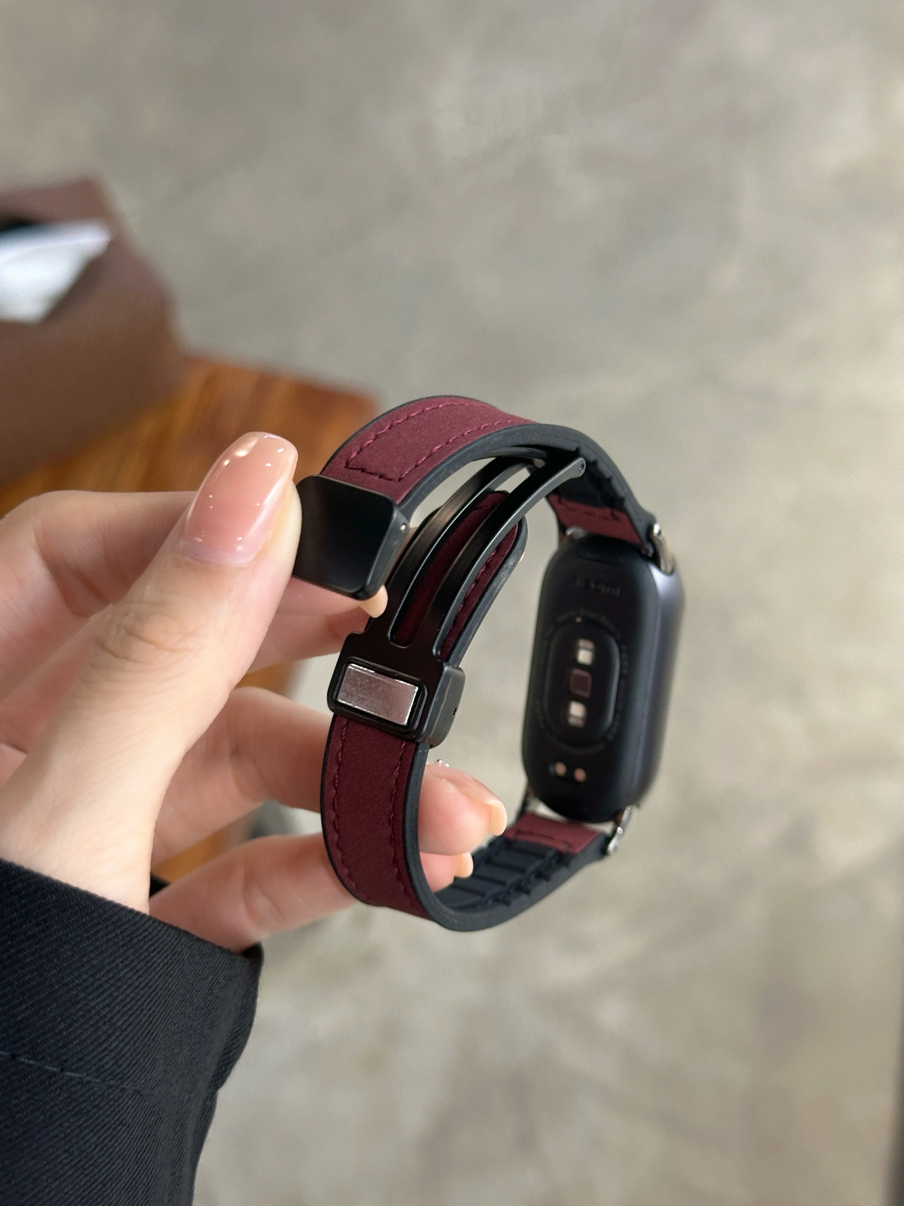 Magnetic Leather Strap for Smartwatch Replacement Bracelet