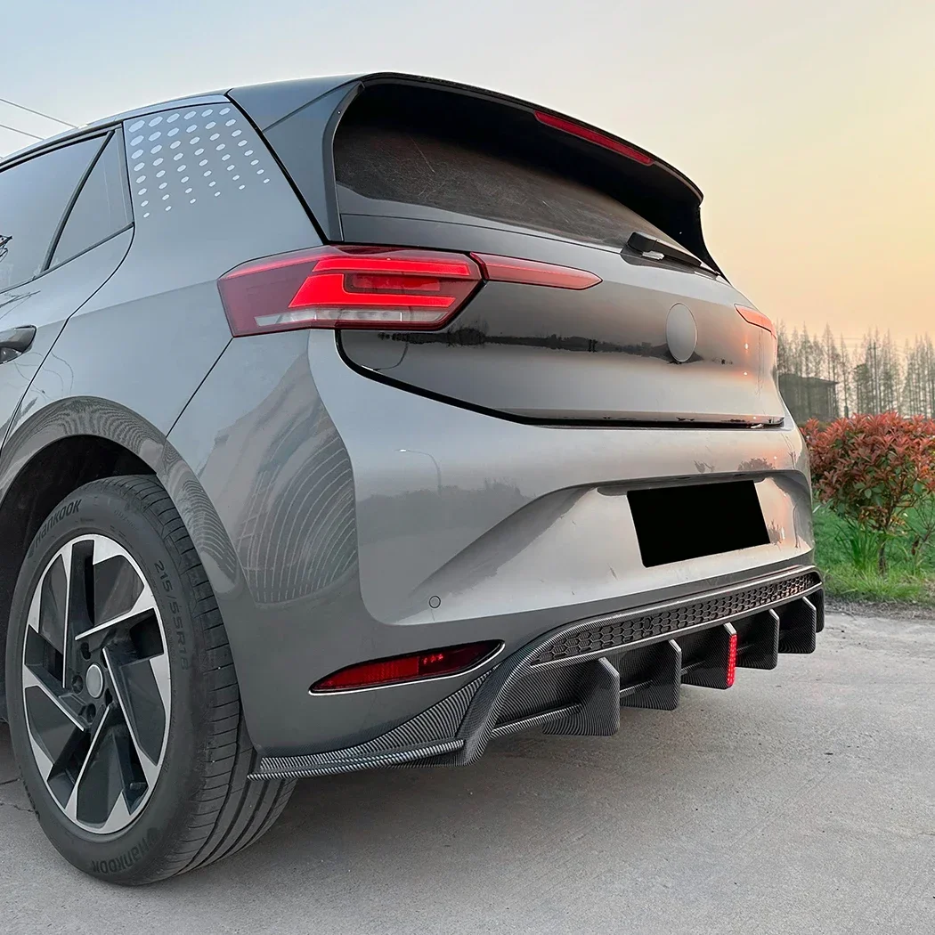 폭스바겐 VW ID.3 2019 용 리어 디퓨저, 리어 범퍼 립 스플리터 스포일러, 글로스 블랙, 자동차 액세서리, ABS 플라스틱 글로스 블랙