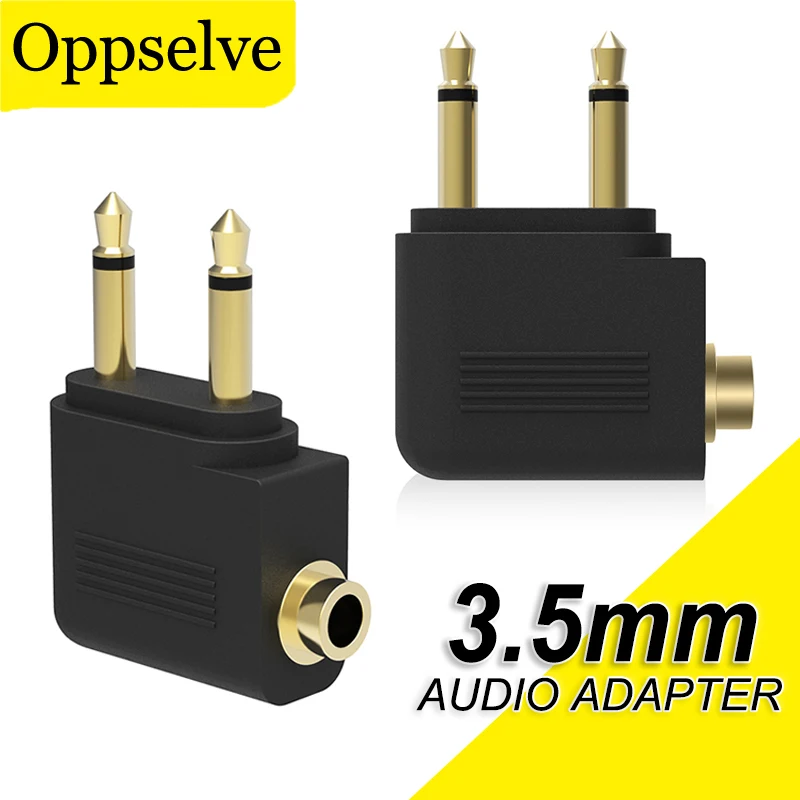 Airline Flight Headphone Stereo Audio Adapter Airplane Headsets