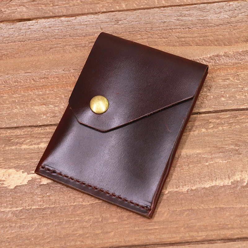 2022 Genuine Leather Wallet For Men Male Vintage Short Slim Mini Thin Men's Purse Credit Card Holder With Coin Pocket Money Bag