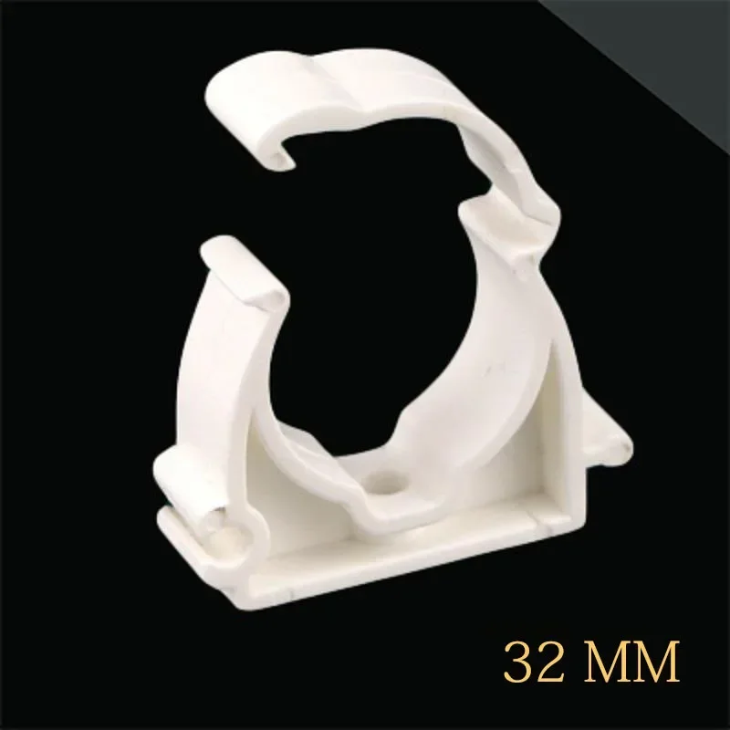 10 Pcs Plastic PPR Water Pipe Clamp Holder With Cover 16mm 20mm 25mm 32mm