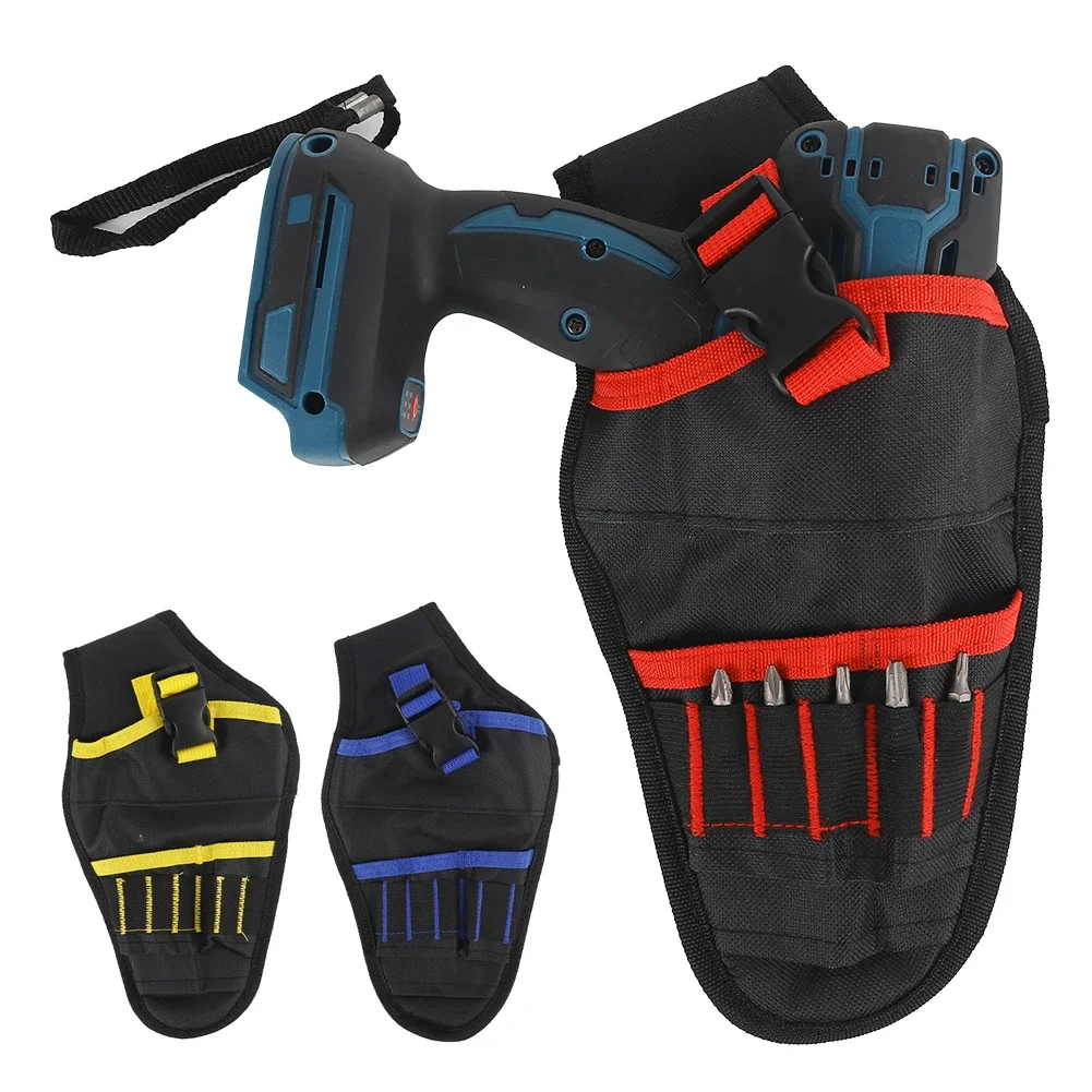 1680D Heavy Duty Drill Holster Electrician Tool Bag Drill Chuck Belt Storage Pocket for Cordless Professional
