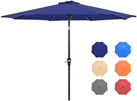 

Umbrellas, Outdoor Table Umbrella with Tilt Adjustment and Crank Lift System for Ourdoor , Lawn, Backyard, Pool, Market, Navy B