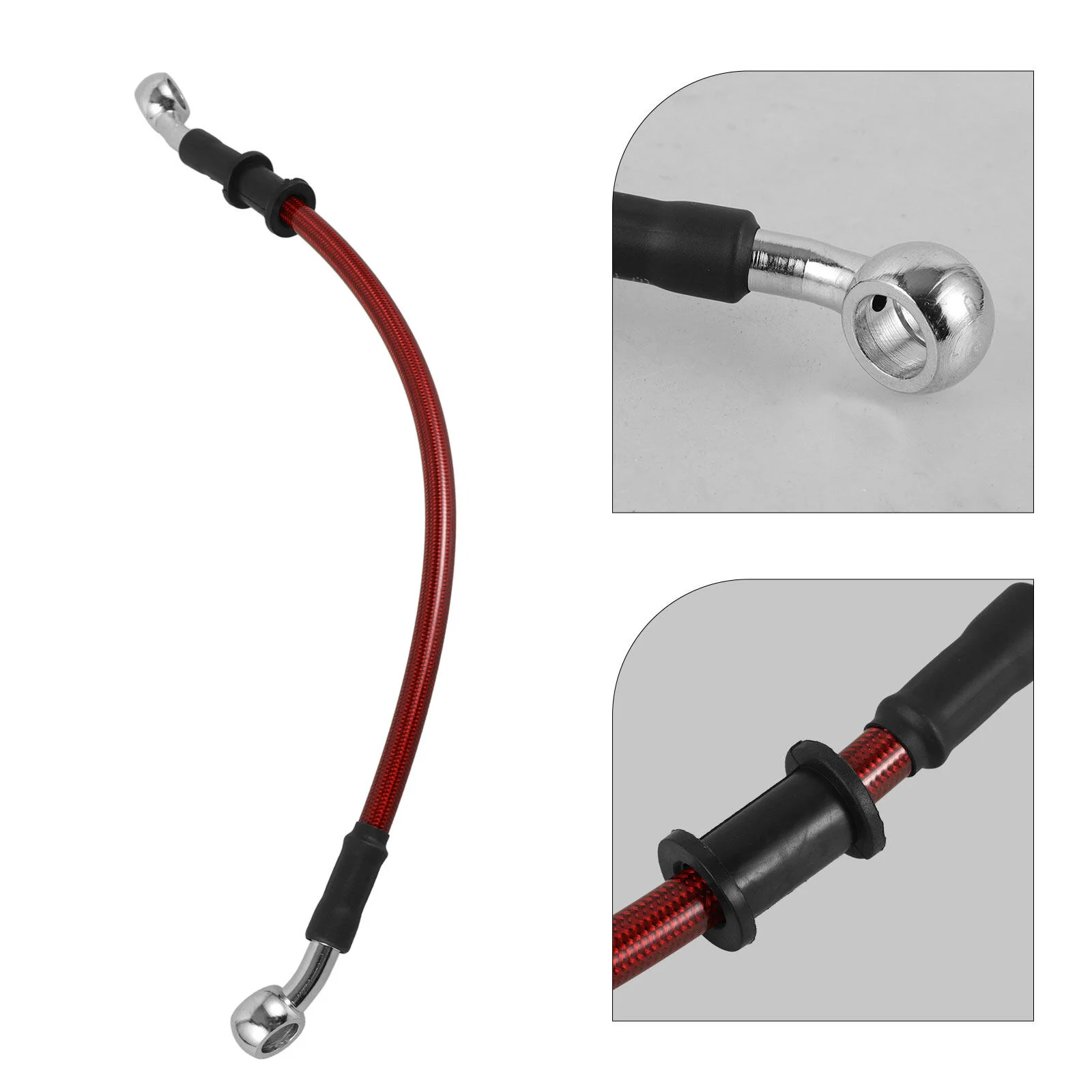 

Hose Scooter Motorcycle Brake Carbon Steel Chrome Plated Connector Nylon Core Clutch Line