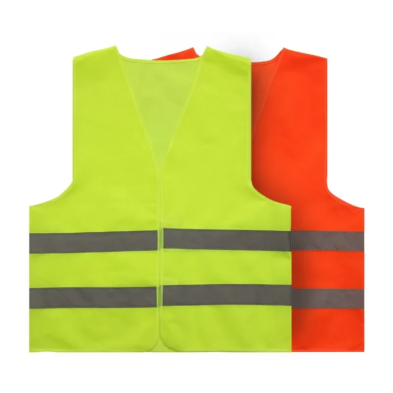 Reflective Strip Vest Car Emergency Fluorescent High Visibility Safety Vest Motorcycle Jackets Reflective Clothing Hi-Vis 1 Pcs