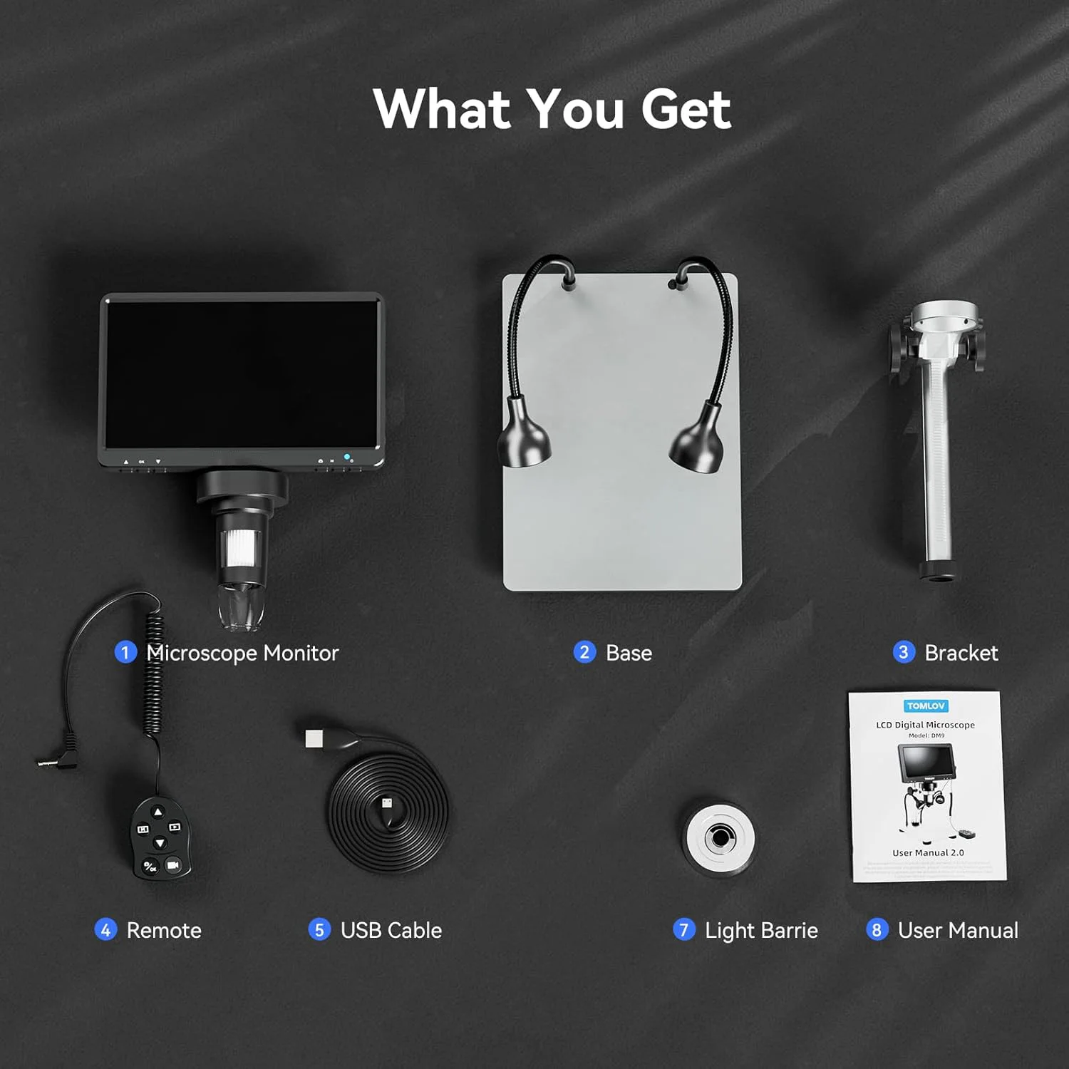 7" LCD Digital Microscope 1200X1080P Coin Microscope with Metal Stand 12MP Ultra-Precise Focusing Video Camera for Repairing PCB 4