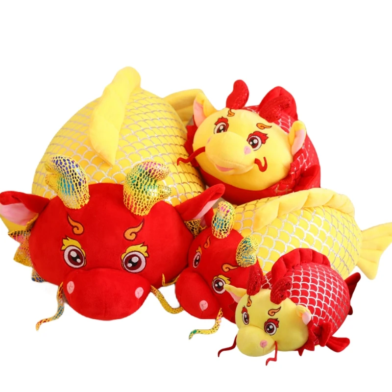 

40/60 см 2024 Фортуна карп прыжок длинные Рыбы Мягкие плюшевые куклы супер мягкие игрушки Подушка симуляция для девочек мальчиков Подарок новогодний декор