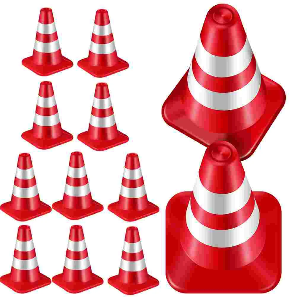 

Childrens Toys Cones Mini Traffic Miniaturetraining Roadblocks Signs Small Constructionsafety Ornament Red Roadcone Tiny