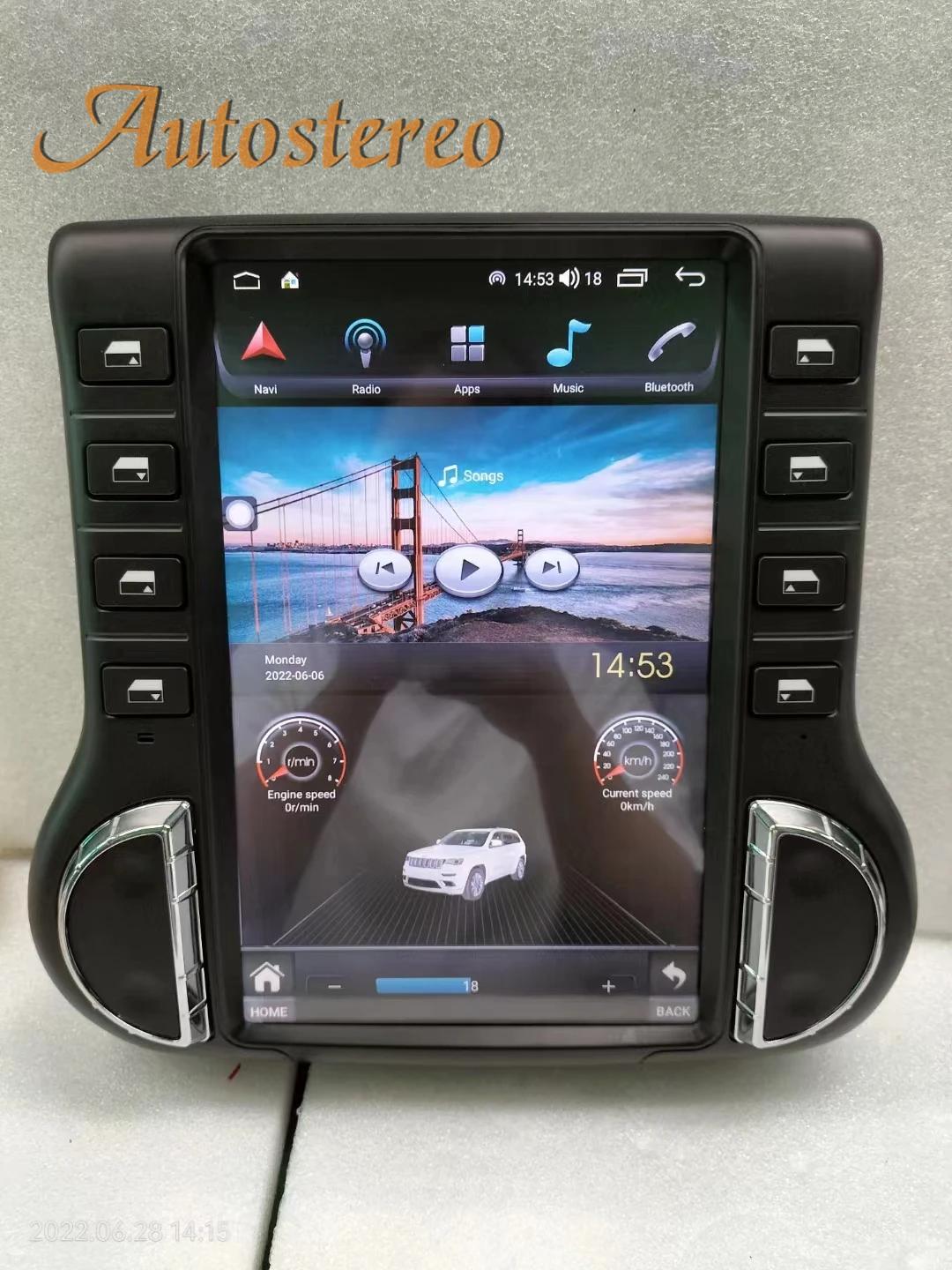 ジープ・ラングラーJK 2010-2017用Carplay Android搭載 テスラ