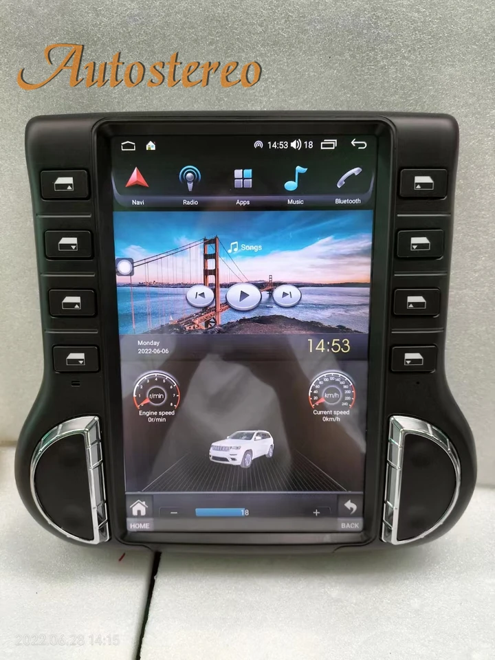 ジープ・ラングラーJK 2010-2017用Carplay Android搭載 テスラ
