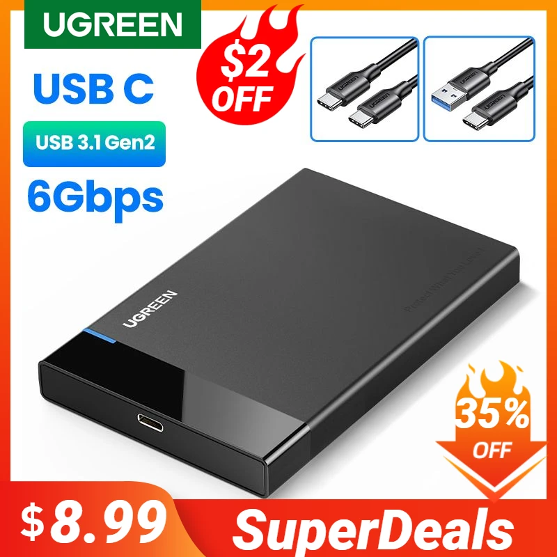 Verklaring Aquarium perspectief Ugreen Hdd Case 2.5 Sata Naar Usb 3.0 Adapter Harde Schijf Behuizing Voor  Ssd Schijf Hdd Box Type C 3.1 case Hd Externe Hdd Behuizing|sata to usb 3.0|sata  to usbexternal hdd enclosure - AliExpress