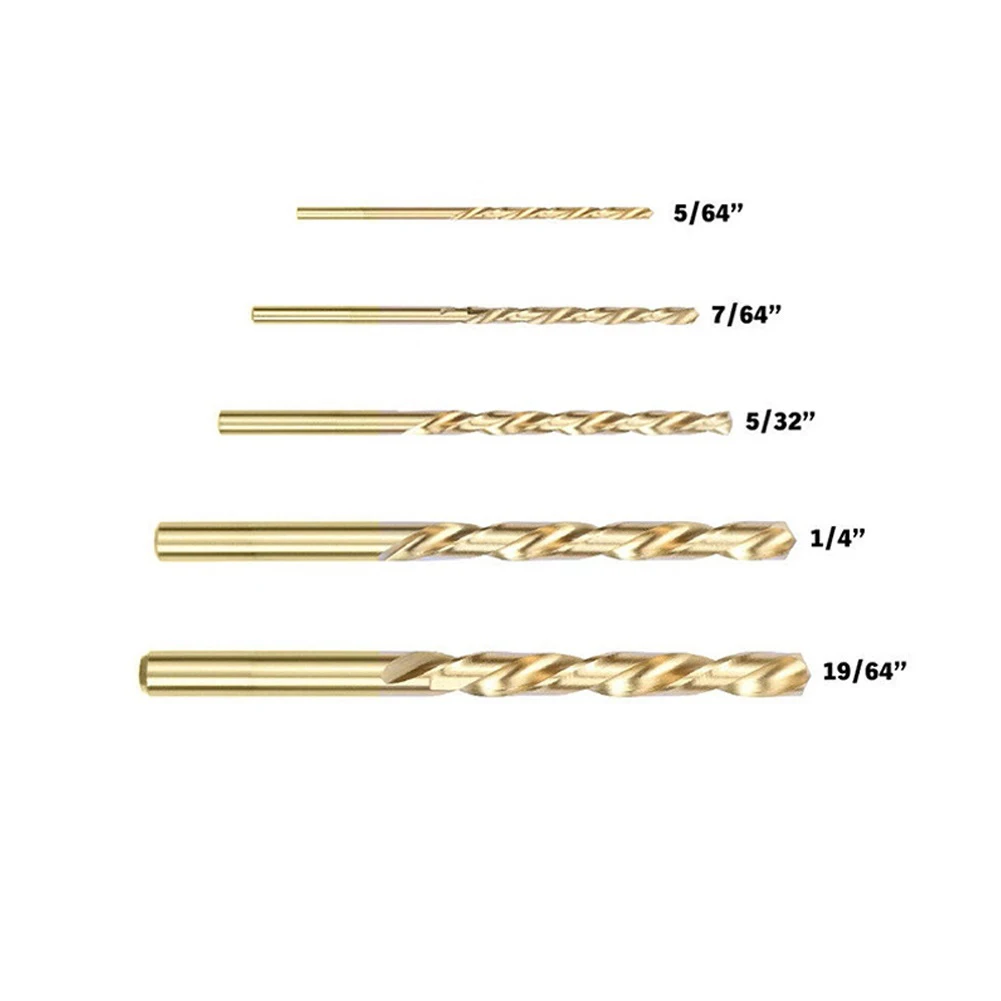 

Durable Left Hand Drill Bits Drill Bits Way 10pcs/Set 3.2-8.7mm Drilling Durable Gold High‑speed Steel Left Hand