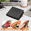Short Genuine Leather Mens Wallets Classic Slim Solid Purse Card Holder Coin Pocket RFID Fashion Quality 2