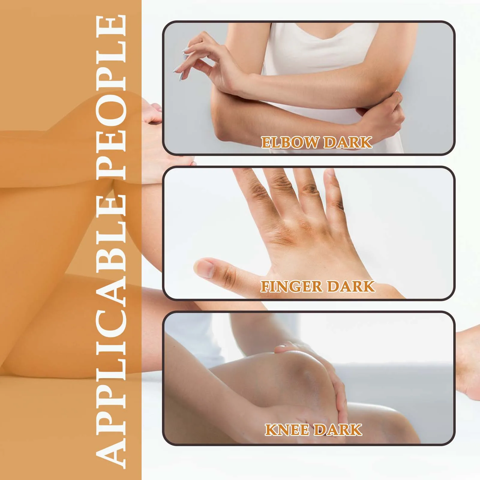 Dark Knuckle Bleaching Cream Fade Pigmentation Lightening Joint Elbow Knees Ankle Melanin Corrector Body Whitening Nourish Cream 4