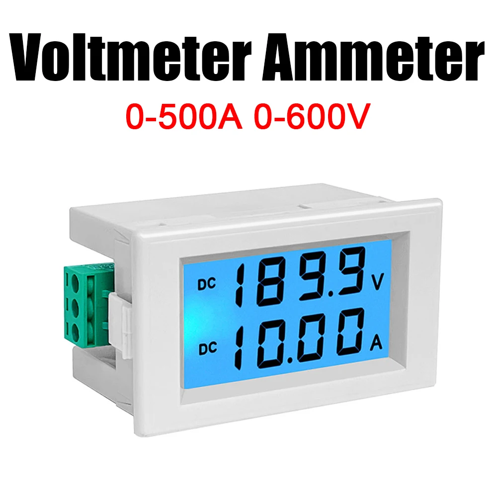 Voltmetro Amperometro Digitale DC 12V-120V Con Sensore – 50A 100A 200A 400A, Carica E Scarica