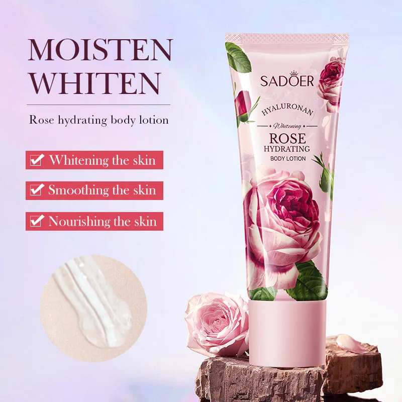 SADOER Rose Body Lotion Improve Rough Skin Moisturizing Nourishing Brightening Hydrating Body Cream Body Skin Care Products 2