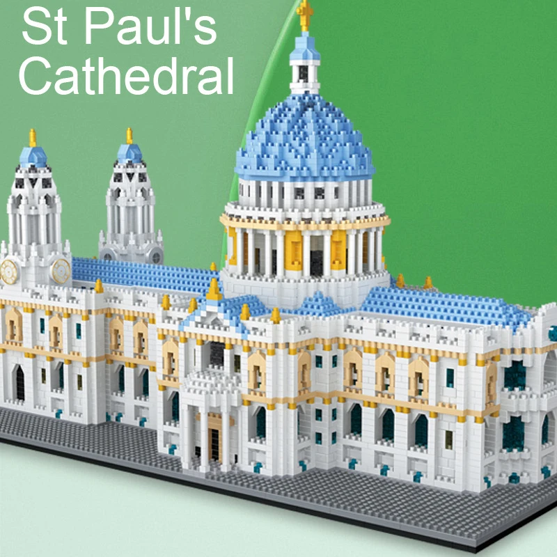 World Architecture Model Building Blocks MOC Famous Great Churches Castle Diamond Micro Decoration Bricks Boys Kids Toys Gifts