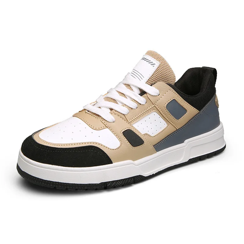 New Casual Shoes Spring Fashion Color Matching Sports Shoes Hot Sale Men's White Shoes Vulcanized Shoes Men's Shoes