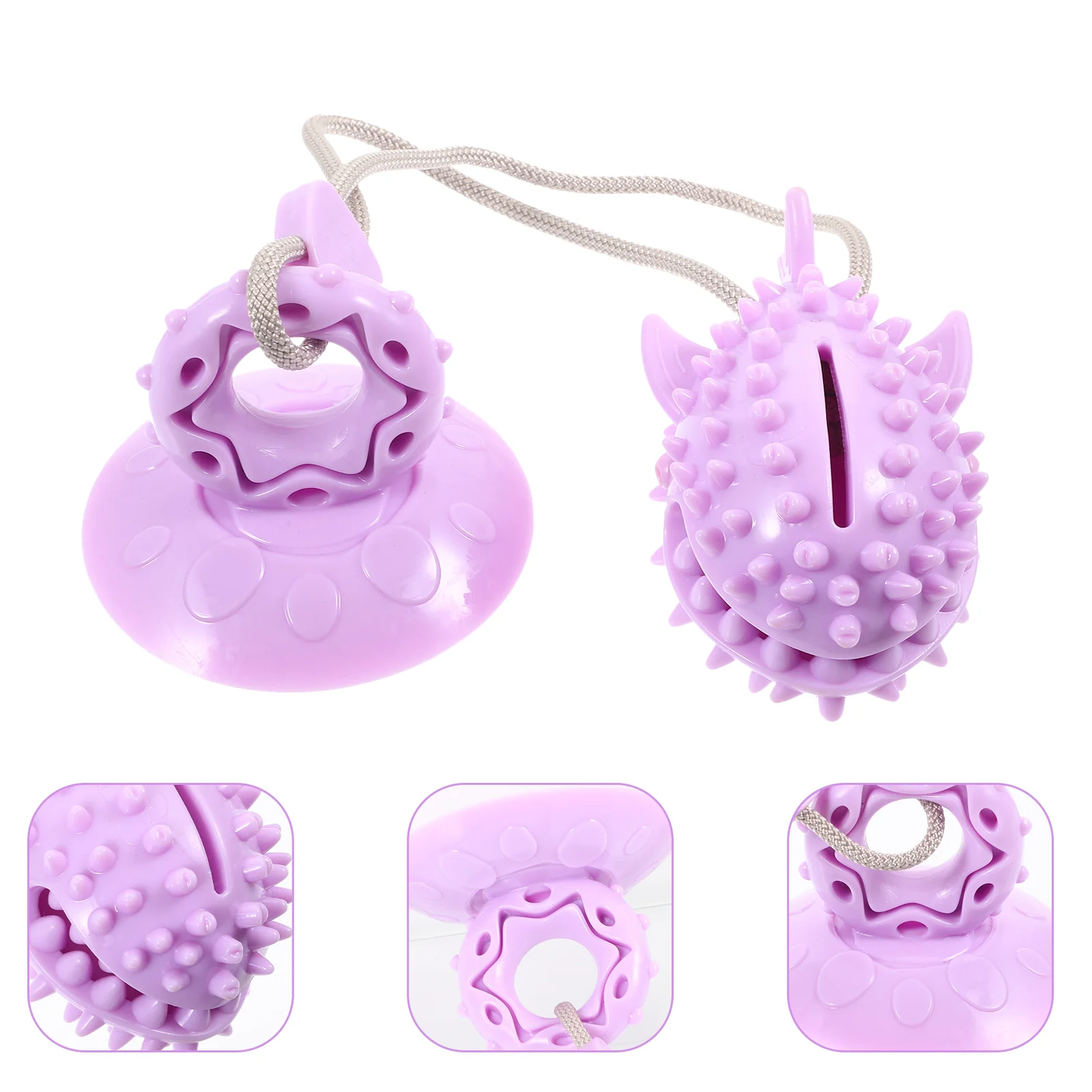 

Suction Cups Dog Rope Toy Treat Dispenser Multipurpose Toys Dispensing Tpr for Puppies Funny