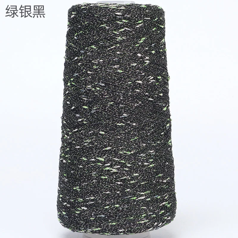 Luxurious Beaded Silk Yarn with Gold and Silver Accents for Crafting and DIY Projects, 250g