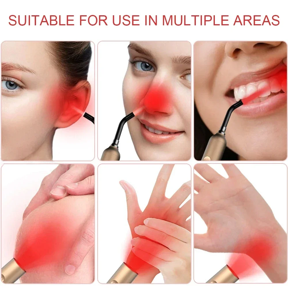 Professional Red Light Therapy Device Portable Infrared Wand for Targeted Canker Sore Repair and Ear Ankle Joint Pain Relief