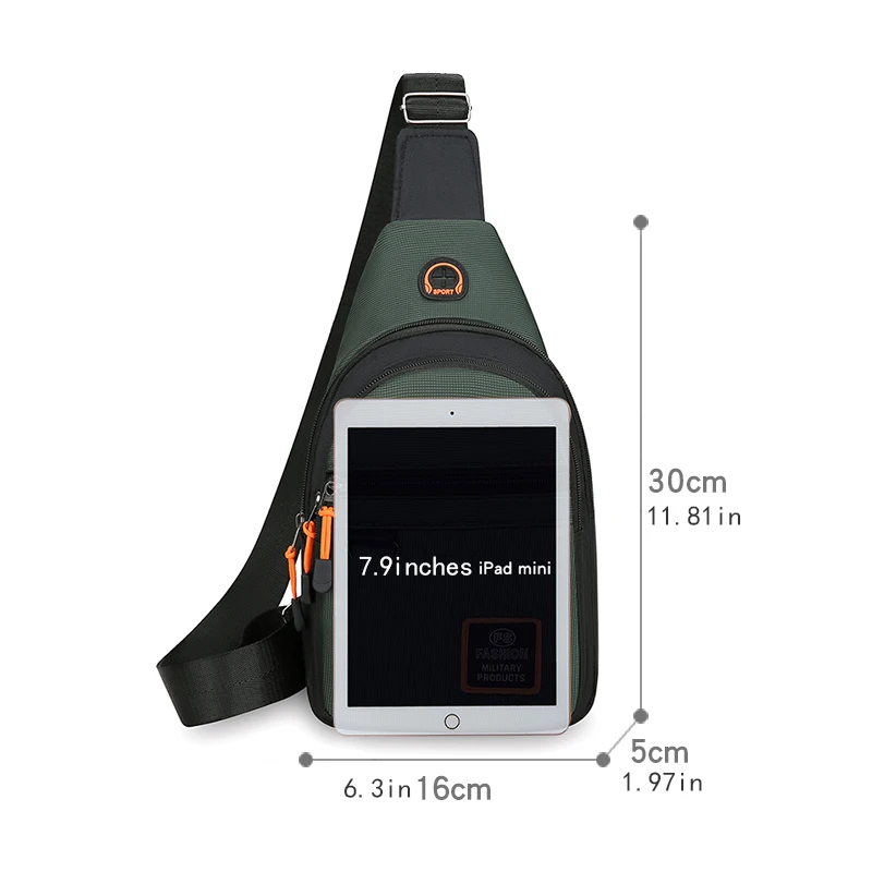 Popular choices, crossbody bag, chest bag, zipper closure - adjustable shoulder strap, suitable for outdoor travel, work, busine