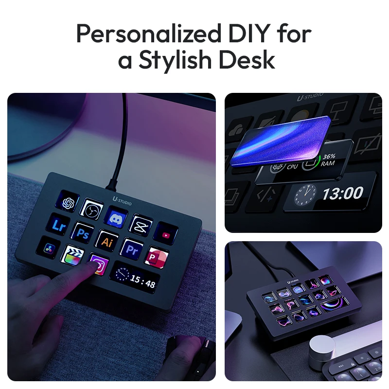 Ulanzi D200H Deck Dock ストリームデッキ風 7in1ドック Ulanzi D200H Deck Dock Streaming Controller 7-in-1 docking