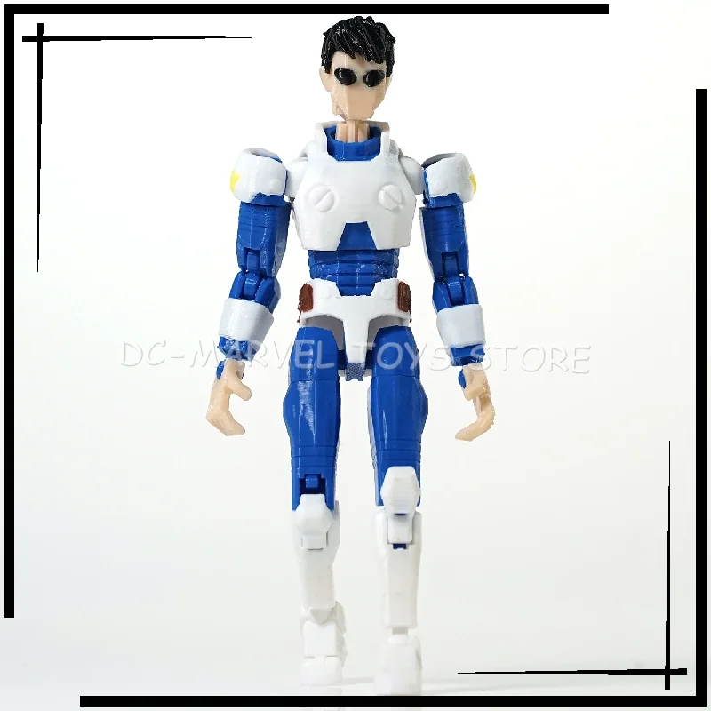 Neu auf Lager: 3D-gedruckte Unbesiegbare Jungen-Figur in Hellblau mit Markierungsstreifen, Dummy13 T13 Mehrteilige Verwandlungs-Actionfigur – Detail 24