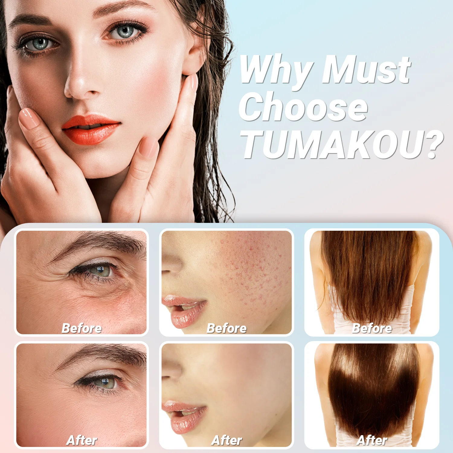 High Frequency Facial Machine-TUMAKOU 6 IN 1 Neon Face Portable High Frequency Skin Wand Light Therapy for Skin Tightning