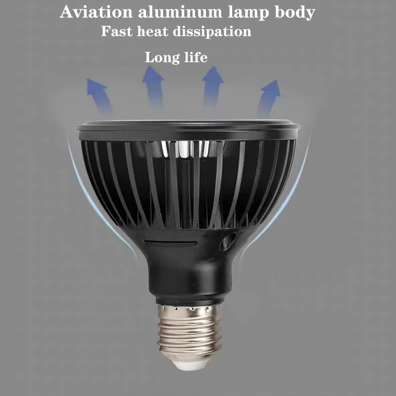 COB 디밍 PAR20-38 LED 스포트라이트 전구, E27, AC85-265V 거실 식당 슈퍼마켓 CRI95 테이블 걸이 램프, 7W, 12W, 20W