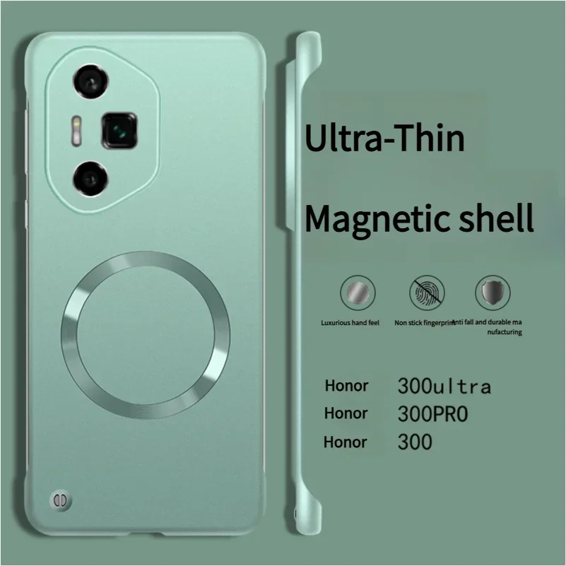 Ultra Thin Metallic Frameless Magnetic Phone Case - Matte Shockproof Protective Cover