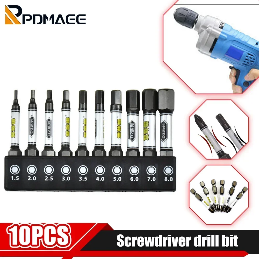 

Screwdriver Bit Holder Set Magnetic 1/4'' Heagonal Torx Cross Bit For Electric Impact Driver Air Drill Power Tools Parts