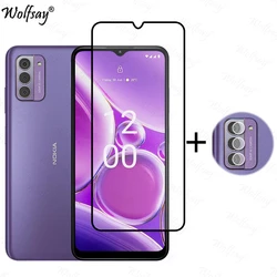 Durable Full Cover Tempered Glass Screen and Camera Protector - 6.56 Inch for Nokia G42 (1 Glass and 1 Len)