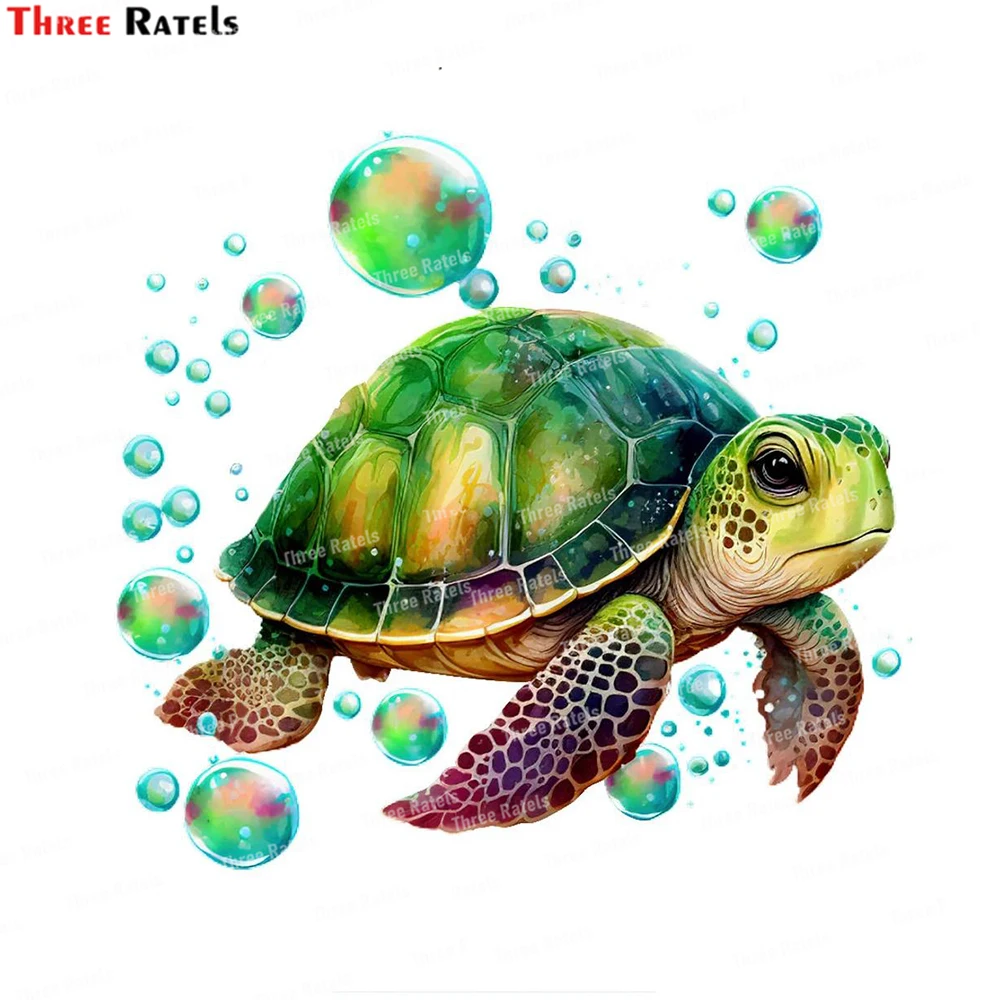 

Three Ratels L50 Turtle Stickers And Decals For Car Styling Anime Vinyl Material Waterproof Anti Scratch Film